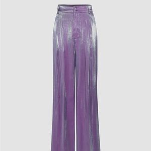 Cider Metallic Stitch Wide Leg Trousers Purple Women’s Size Large